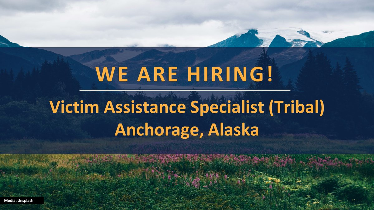 Come work with our team & support Alaska Native communities as a Tribal Victim Assistance Specialist! Learn more at the links below! All U.S. citizens: usajobs.gov/GetJob/ViewDet… Veterans & other eligible candidates: usajobs.gov/GetJob/ViewDet…