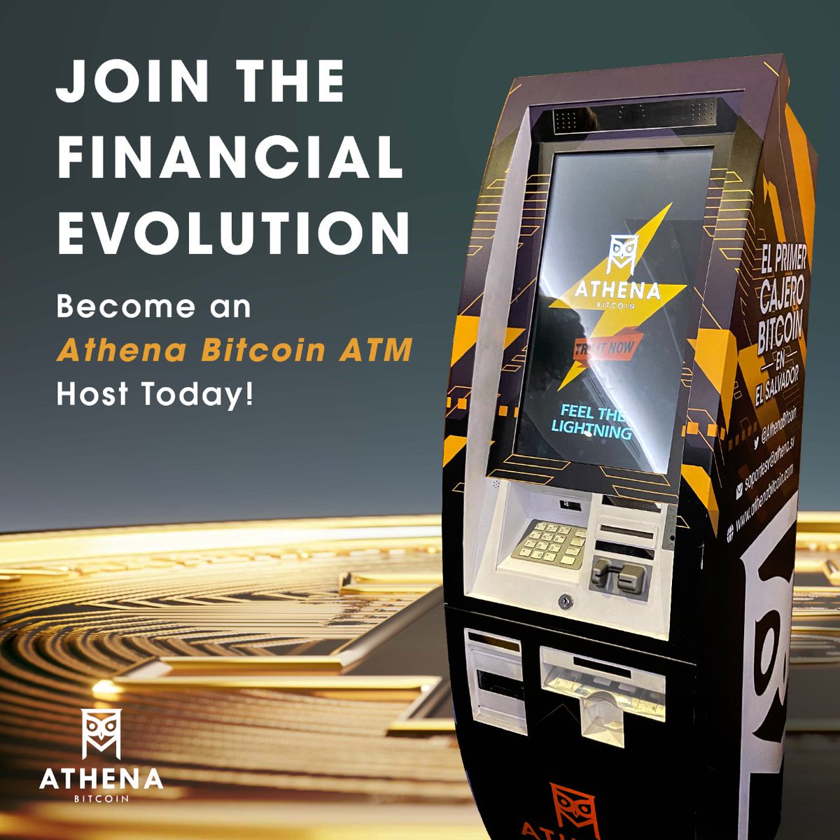 Be part of the future and host one of our #Bitcoin ATMs! 🤩 🚀 We provide  all the support you need. #ATMBitcoin #btc #digitalfinance #development  #digitaleconomy #future #blockchain