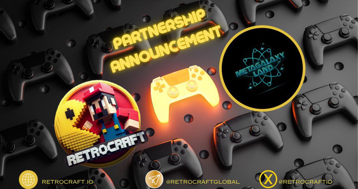 RetroCraftio's tweet photo. 🔥RetroCraft x Metagalaxy Land🔥

🤝We are thrilled to announce a groundbreaking partnership @metagalaxyland

🎮 Metagalaxy Land is a blockchain-based metaverse GameFi platform

🔥 This partnership is a game-changer, propelling RetroCraft into the Web3 Gaming community, opening new avenues for exploration and collaboration.

⬆️Get ready for a revolution where RetroCraft and Metagalaxy Land unite for an unparalleled gaming experience!

 #Web3GamingRevolution #PlayAndEarn $Retro