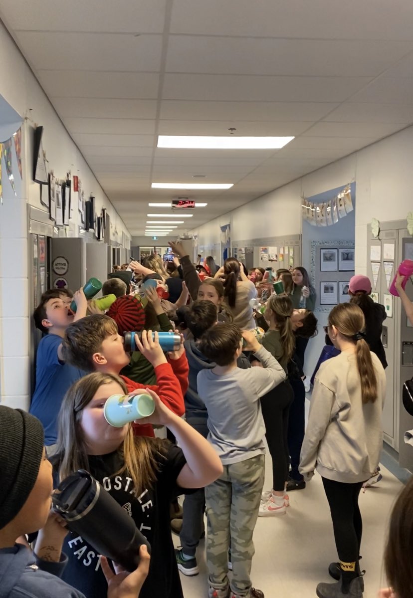 We ended off our week of fun with a game of FitGo and celebrating world water day with a #greatgulp <a href="/EcoSchoolsCAN/">EcoSchools Canada</a> <a href="/AdmiralsAcad_NL/">Admiral’s Academy Navigators 🏳️‍🌈</a> #PlantingPositivityNL