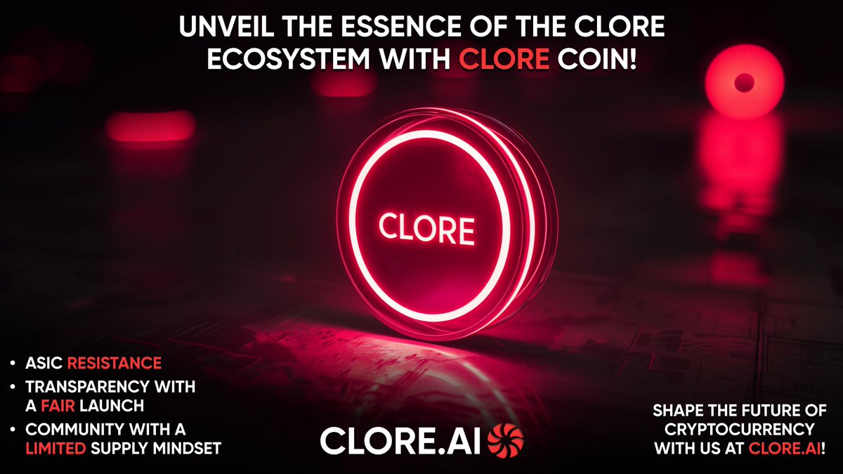 Unveil the essence of the Clore ecosystem with Clore Coin $CLORE!  Experience transparency with a fair launch, embrace ASIC resistance, and  join a community with a limited supply mindset. Shape the future