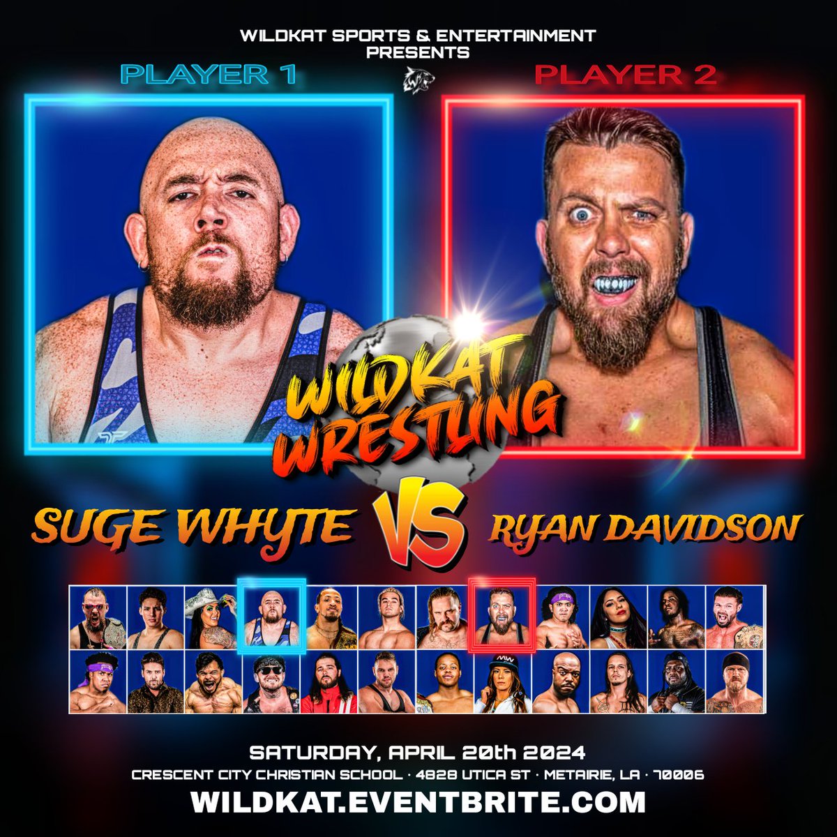 ⚠️*MATCH ANNOUNCEMENT*⚠️ The first official match for @WildKatSports on April 20th will see a collision between the imposing @Samoanpearl and Grizzled @RDBEAR57 Visit WILDKAT.EVENTBRITE.COM 🎟