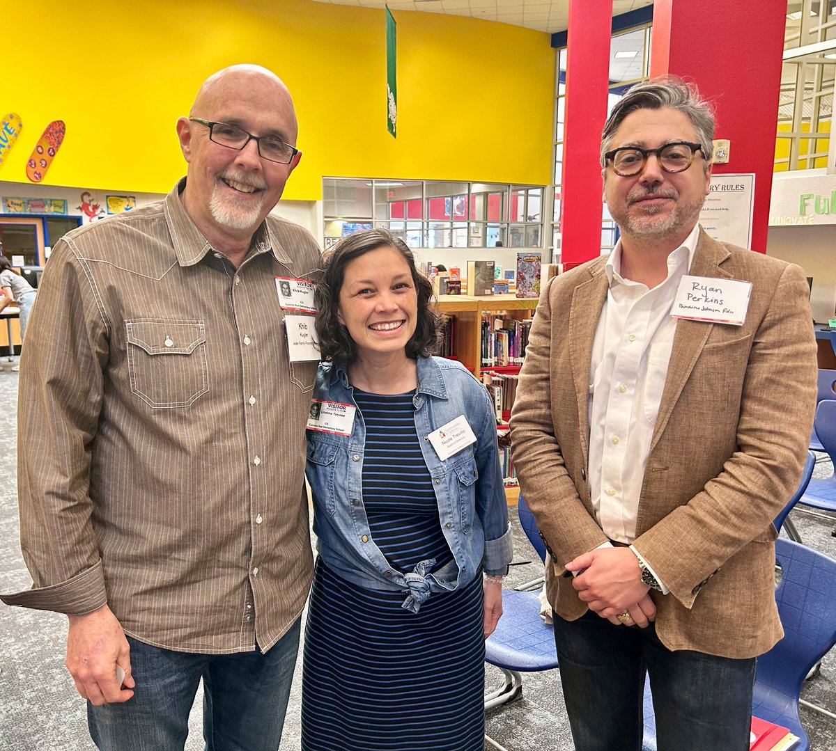 Wonderful to welcome civic and philanthropic leaders to @HaysCISD to learn how Camino Real Elementary School is #AllInForKids. Thanks y mil gracias, Principal Soliz, for the inspiring words and visit to the Roadrunners’ @ciscentraltx space! #TxED