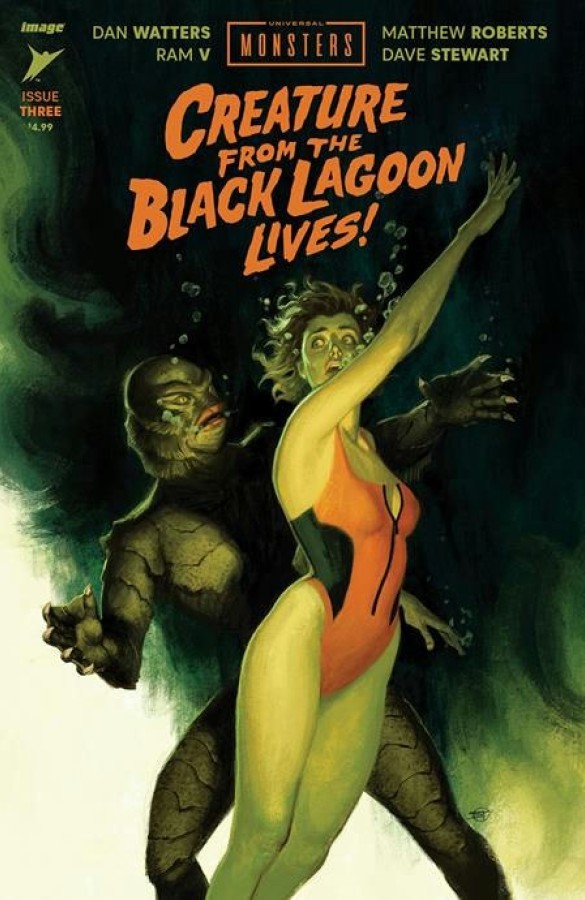 My variant cover for UNIVERSAL MONSTERS: CREATURE FROM THE BLACK LAGOON LIVES! #3! 🫧