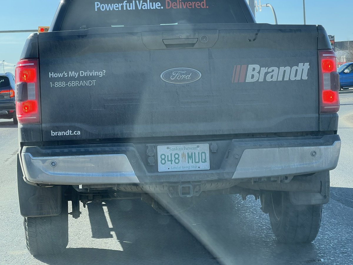 a_friesen's tweet photo. Some men are just disgusting. #Brandt employee makes an illegal u-turn at a light nearly causing an accident with myself as I am making a legal right hand turn. Honk my horn and he proceeds to make sexual gestures to myself. You’re the one that doesn’t know how to drive properly. https://t.co/sBKTkaEuCN