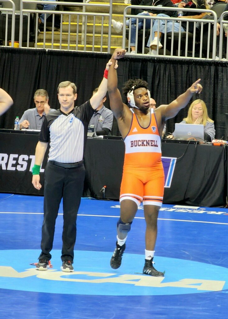 These Bison wrestlers are through for the year but did us proud in KC <a href="/NCAAWrestling/">NCAA Men's Wrestling</a>. Dorian and Myjes—‘Ray Bucknell. <a href="/Bucknell_WRST/">Bucknell Wrestling</a>