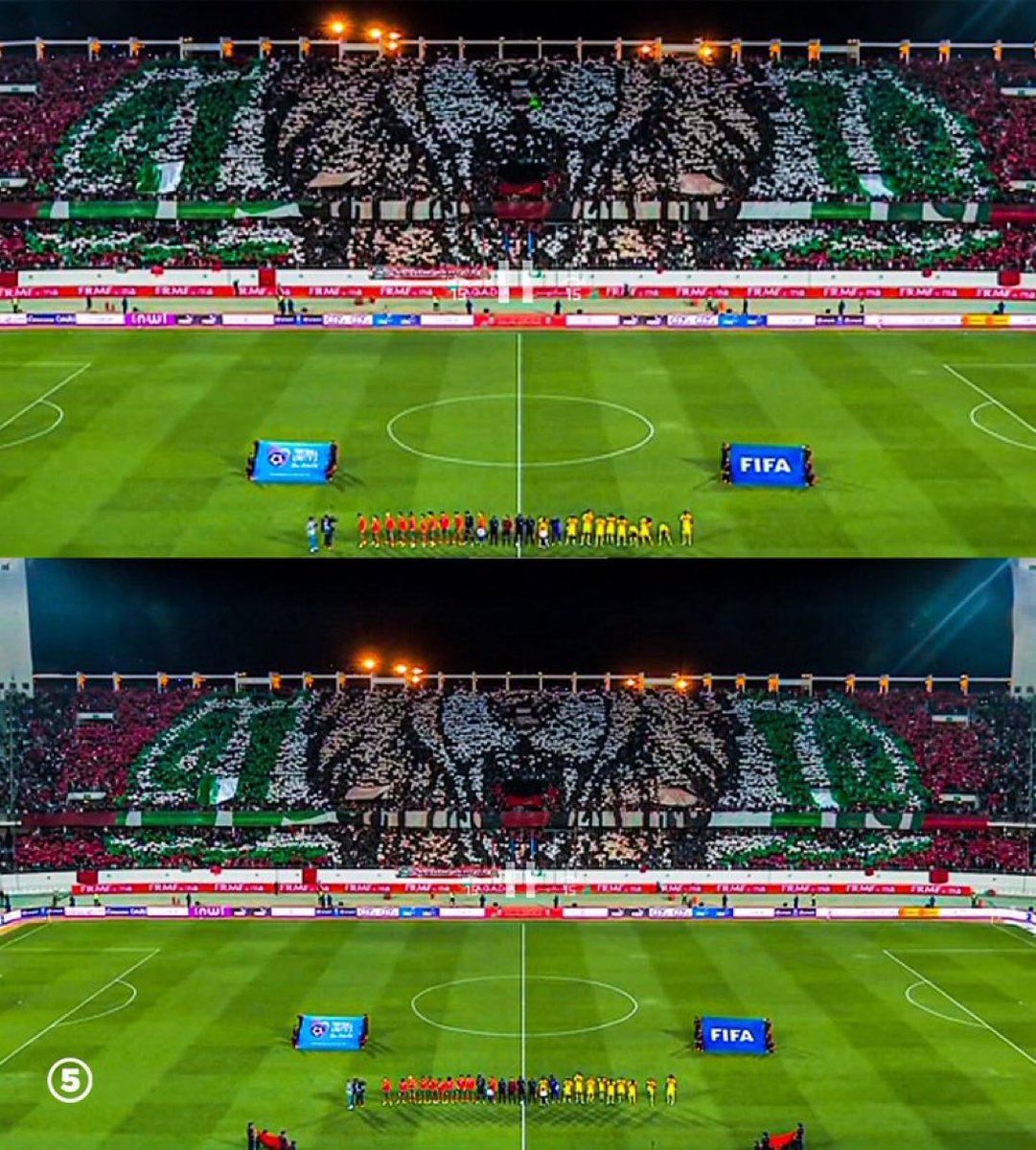 🚨🚨🚨🚨🚨🚨🚨🚨🚨🚨 التيفو الرائع لجماهير المغرب في المباراة ضد أنغولا 🇲🇦😨