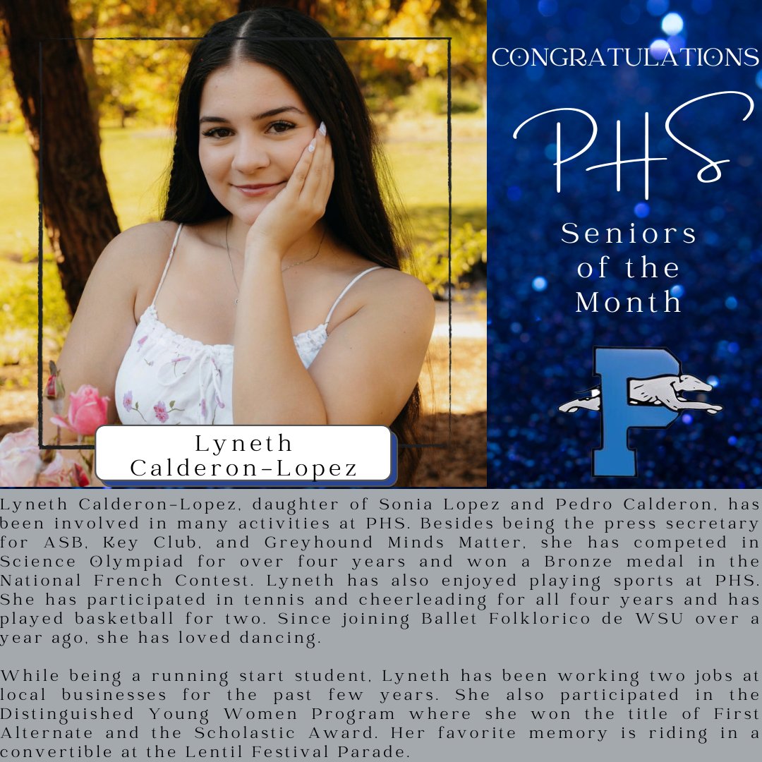 CONGRATULATIONS PHS Seniors of the Month! 👏💙👏💙👏💙