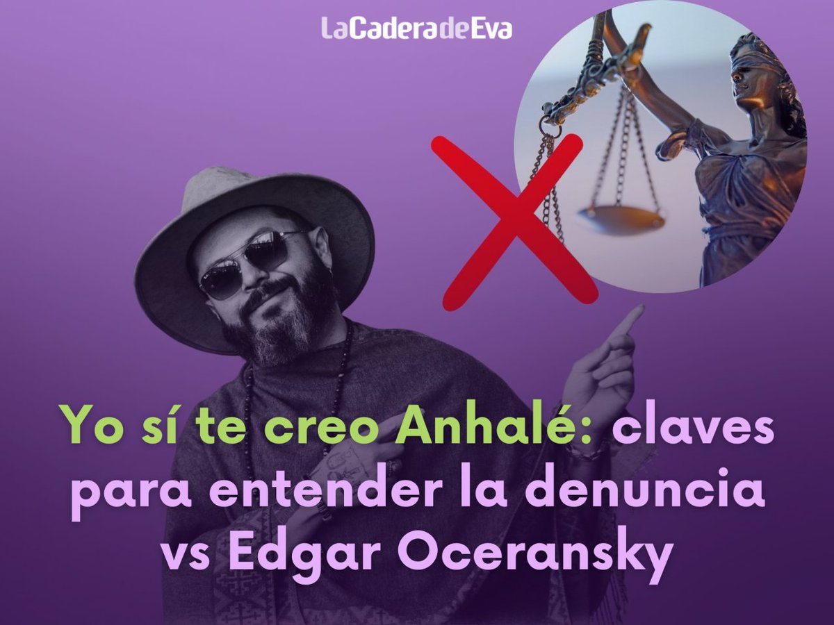 🟣 Otro caso de justicia patriarcal: Anhelé Sánchez, quien denunció al cantante Edgar Oceransky por violencia sexual, tendrá que disculparse con él y pagar su terapia psicológica. lacaderadeeva.com/actualidad/yo-…

#YoSíTeCreoAnhelé
