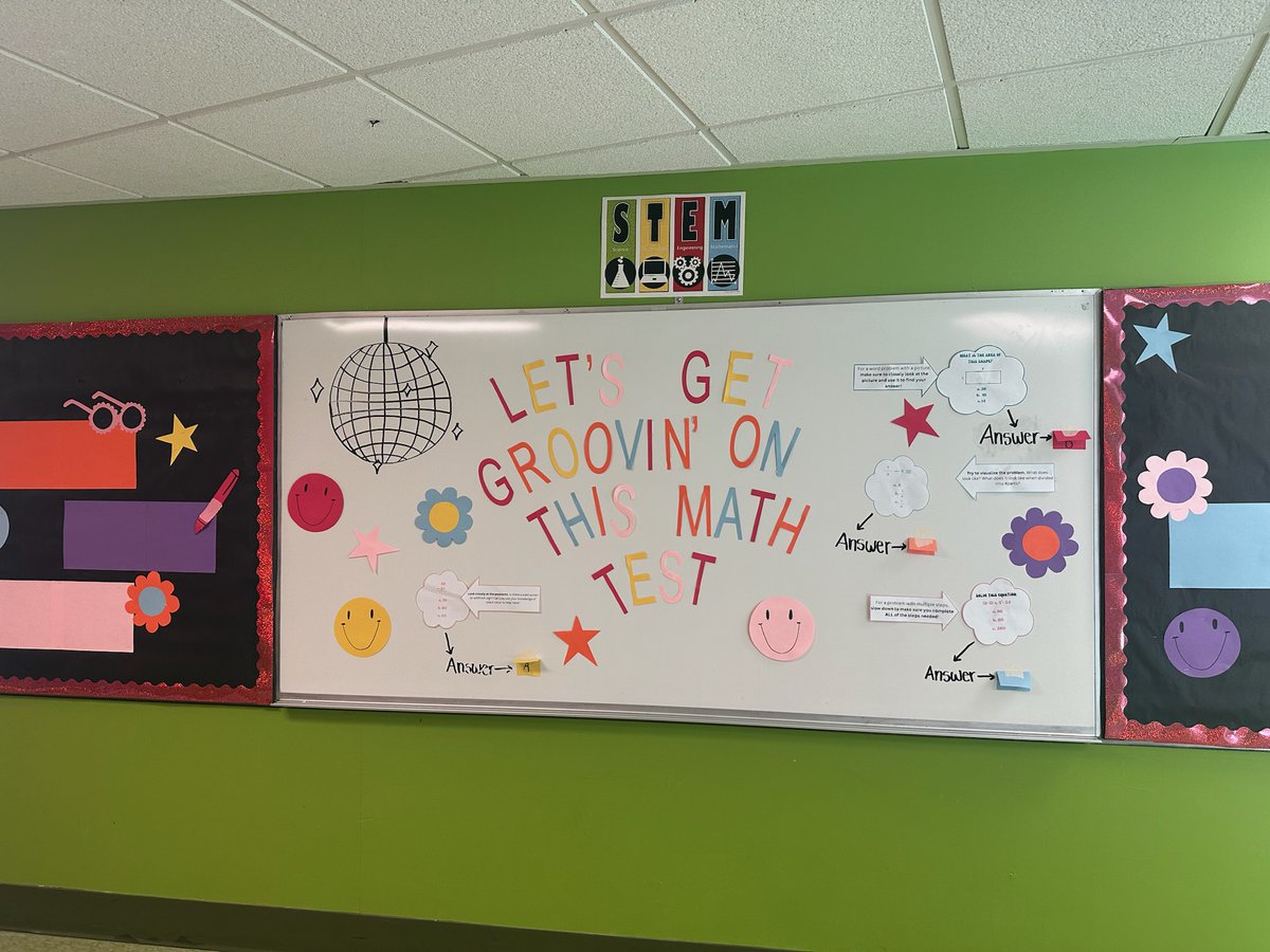 Shout out to our Uconn Graduate Interns for creating an awesome bulletin board full of math strategies and positive affirmations to support our stemmers before testing begins! 🙌 Our stemmers loved it! #goals #mathletes @STEMEdCT @msboratko @Hartford_Public @corinne_barney