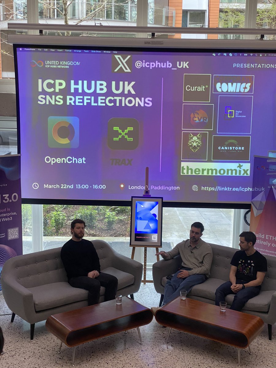 FrontRowIC's tweet image. Really enjoyed attending @icphub_UK conference today! 

It was a pleasure to meet such inspiring people and learn more about the great projects developing across the ICP ecosystem with very useful advice from @trax_so and @OpenChat regarding SNS launches🎉🚀

#ICP #Dfinity