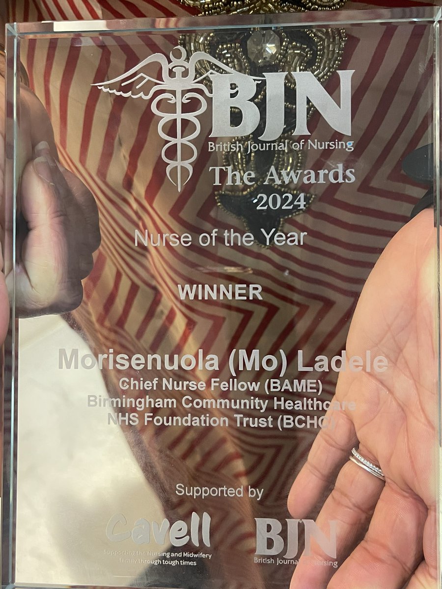 We are so excited that a Nigerian #Nurse has won #Nurse of the #Year award @BJNursing @BJNawards2024 @morise_1  @mo_ladel She works for @bhamcommunity.  @galligan41 We are so proud @NNCAUK @WHONigeria @Nursingworld_Ng @now_nigeria @NigeriaNews @MANSAG_uk