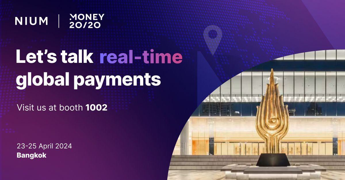 Ready to talk cross-border #payments at #Money2020Asia? Power up at our Recharge Bar in Booth 1002, join us at our Nium @ Nite party, and hear from our experts on how Nium drives efficiency, customer satisfaction, and growth. Learn more: nium.com/events/money-2…