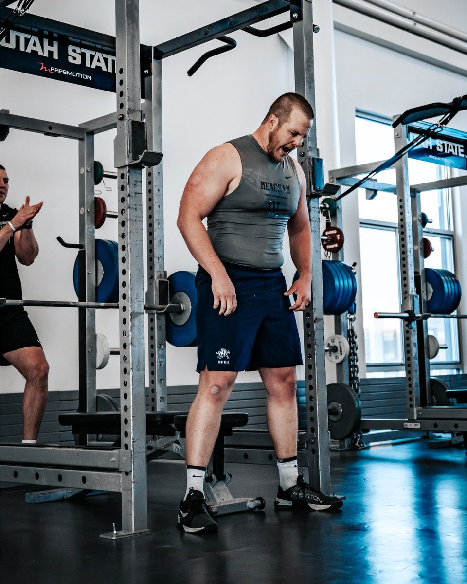 Starting Pro Day off in the weight room‼️💪 #AggiesAllTheWay