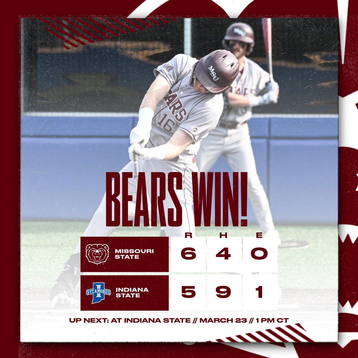 MoStateBSB's tweet image. BEARS WIN‼️

Missouri State opens MVC play with a road win at preseason favorite Indiana State.