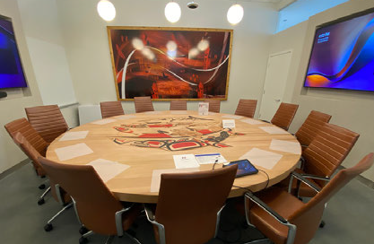 shellenepaull's tweet photo. https://t.co/9FLXanuLiI Nch’ḵaỷ Development Limited Partnership Board Room @SquamishNation #LyleWilliamsJr Artist #RosalieWilliams @spelexilh Wove a Welcome Blanket! Please read on... https://t.co/WN2iKMAc9t