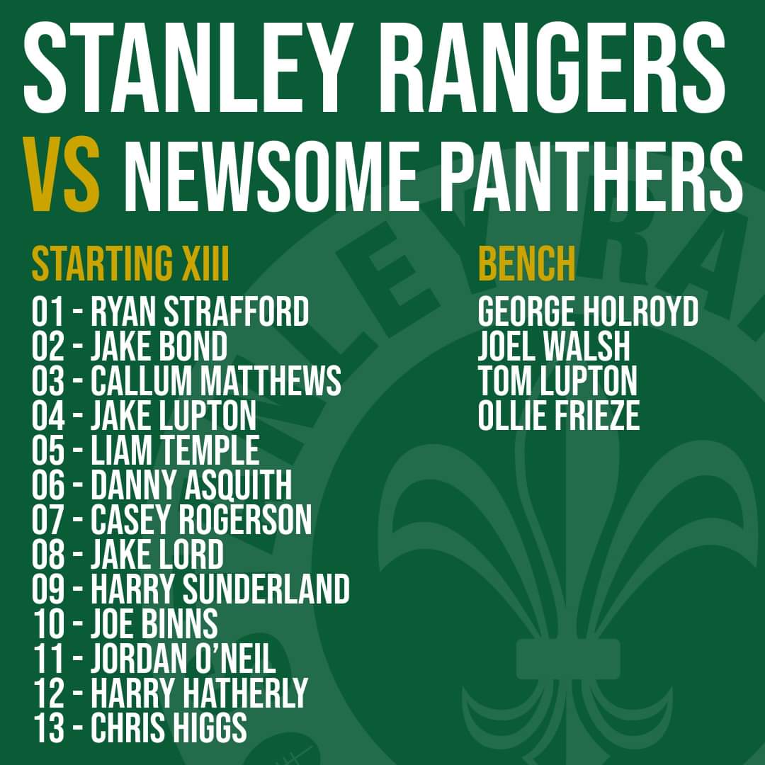 Squad announcment!!

RESERVES CUP FIXTURE 
🆚 Newsome Panthers
📍Hall Bower Ln, Huddersfield HD4 6RN
🕑 2:30 KO Saturday 23/03