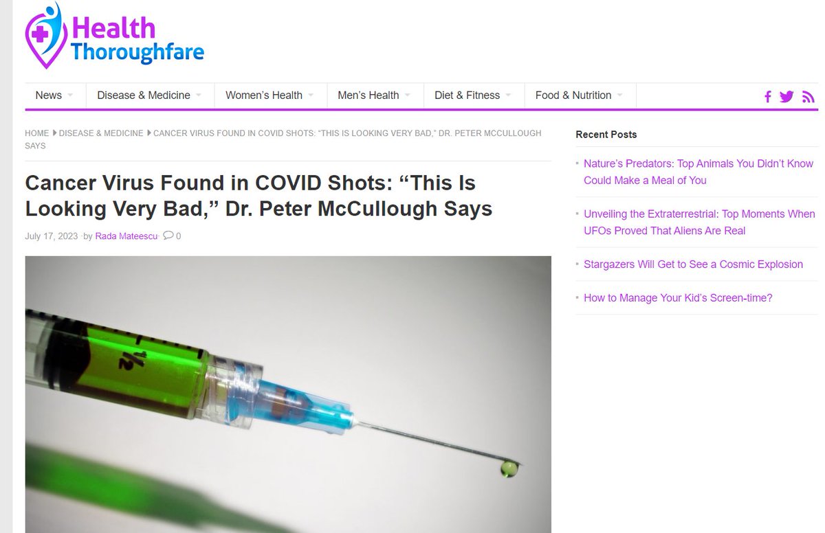 mRNAdeaths's tweet photo. Are The Covid ‘Vaccines’ Increasing Cancer Rates?  

SV40 is a known cancer-promoting segment of DNA. And yes, they’re in the shots.”

Cancer Virus Found in COVID Shots: “This Is Looking Very Bad,” Dr. Peter McCullough Says.
https://t.co/RSkoa8I3mo https://t.co/iSkUCs4MqV