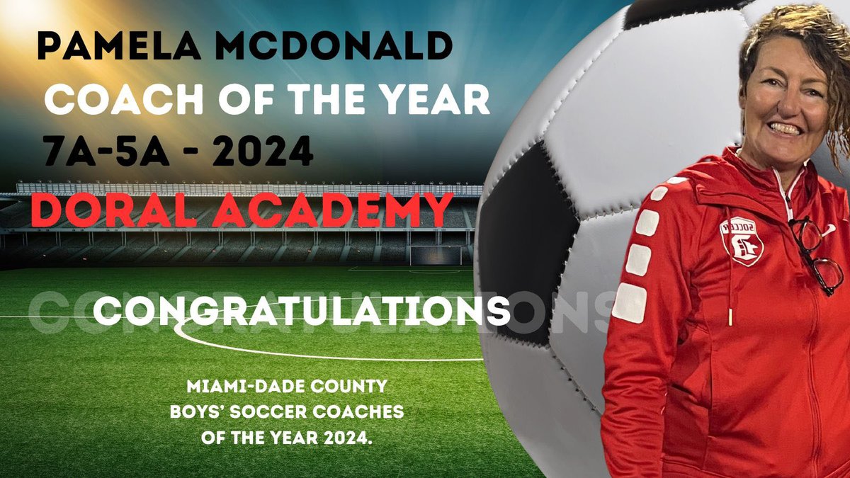 ✨Congratulations✨ Coach Pamela McDonald on leading your team to a second consecutive state championship this season and earning your 7A-5A-2024 Coach of the Year recognition. ⚽️
See it: bit.ly/497psdl