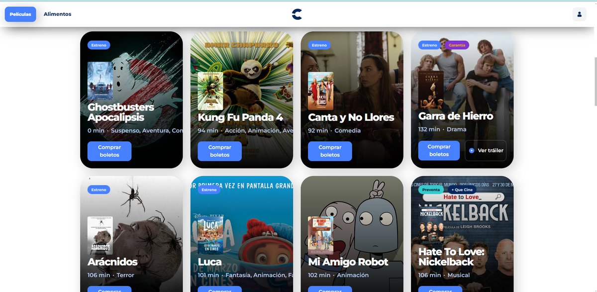 Juwumex's tweet photo. @Cinepolis La nueva página se ve mejor en desktop de esta manera https://t.co/3KP3D5UWJy