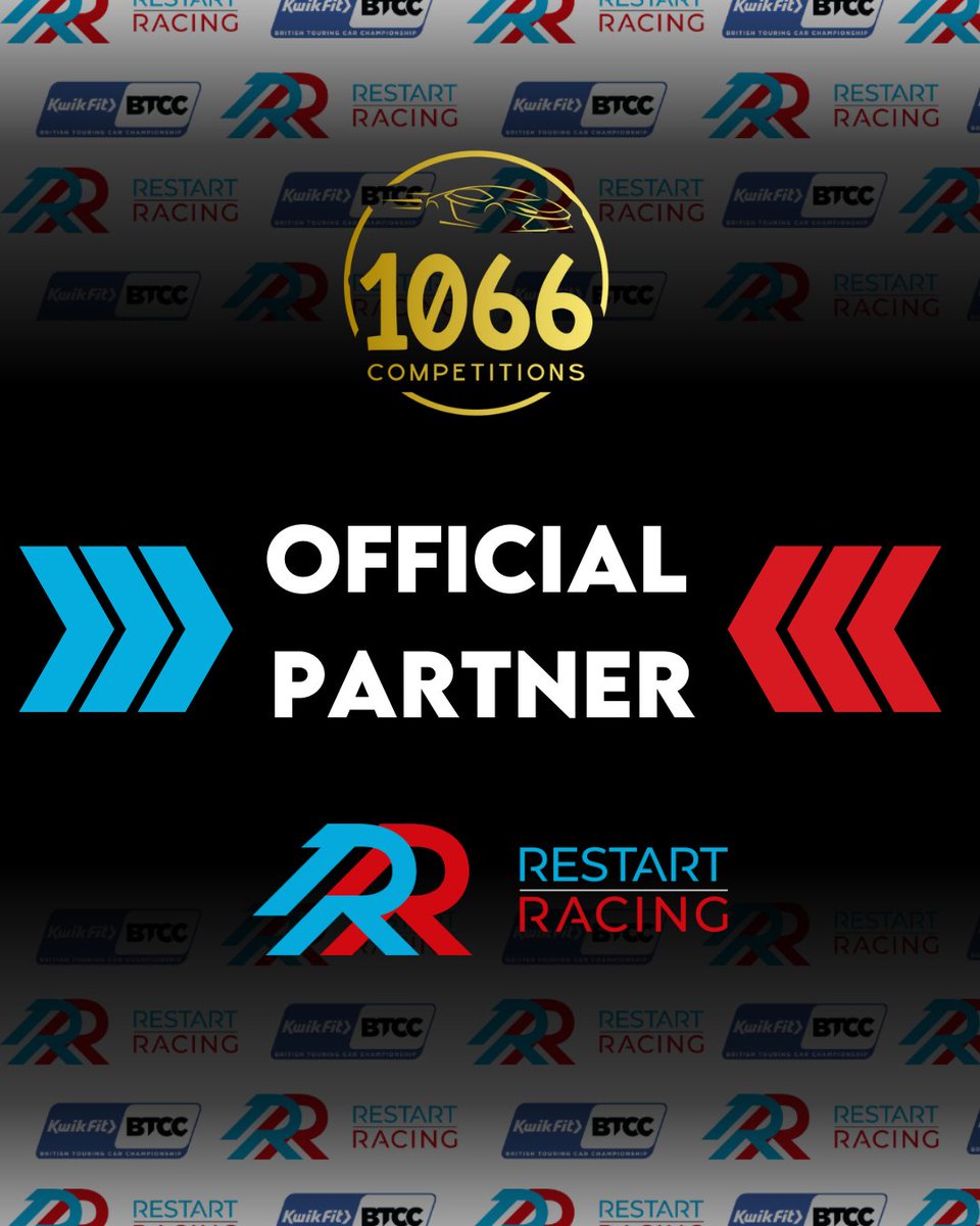 🤝 Latest News 1066 Competitions join Restart Racing for the 2024 BTCC season restartracing.co.uk/news/1066-comp… Check out their website: 1066competitions.co.uk Pop back tomorrow for a surprise... 👀 #WeAreRestart #RestartRacing #NewPartner