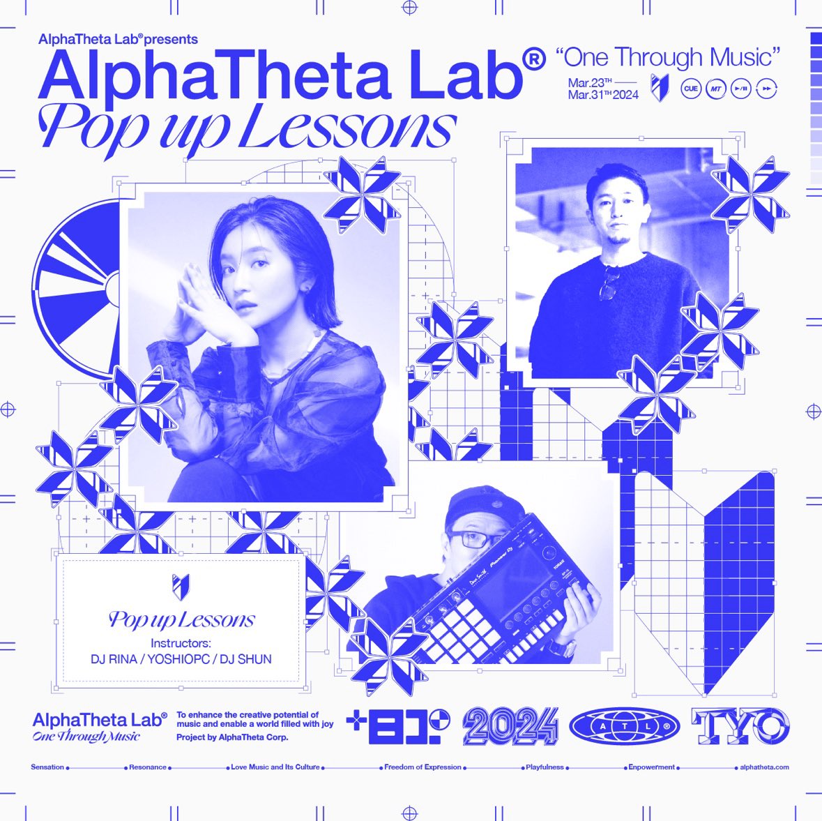 -今日〜3/31まで-
AlphaTheta Lab® @PioneerDJJPN 
POP UP内で開催されるDJレッスンの講師を担当します◎

新製品の展示やDJイベントもあるので、
是非来てください😊

会場 : MIL GALLERY
（〒150-0001 東京都渋谷区神宮前4-25-28 2F）