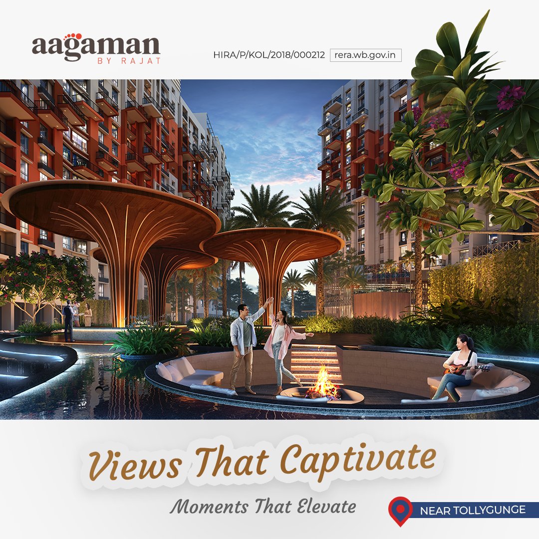 Unfold captivating views, elevate treasured moments. Your spacious haven awaits at #Aagaman - where life unfolds around serenity & joy. Explore your dream home now!

#RajatHomes #LuxuryHomes #FamilyanaBegins #LuxuryLivingRedefined  #DreamDevelopDeliver #Kolkata #LuxuryLiving