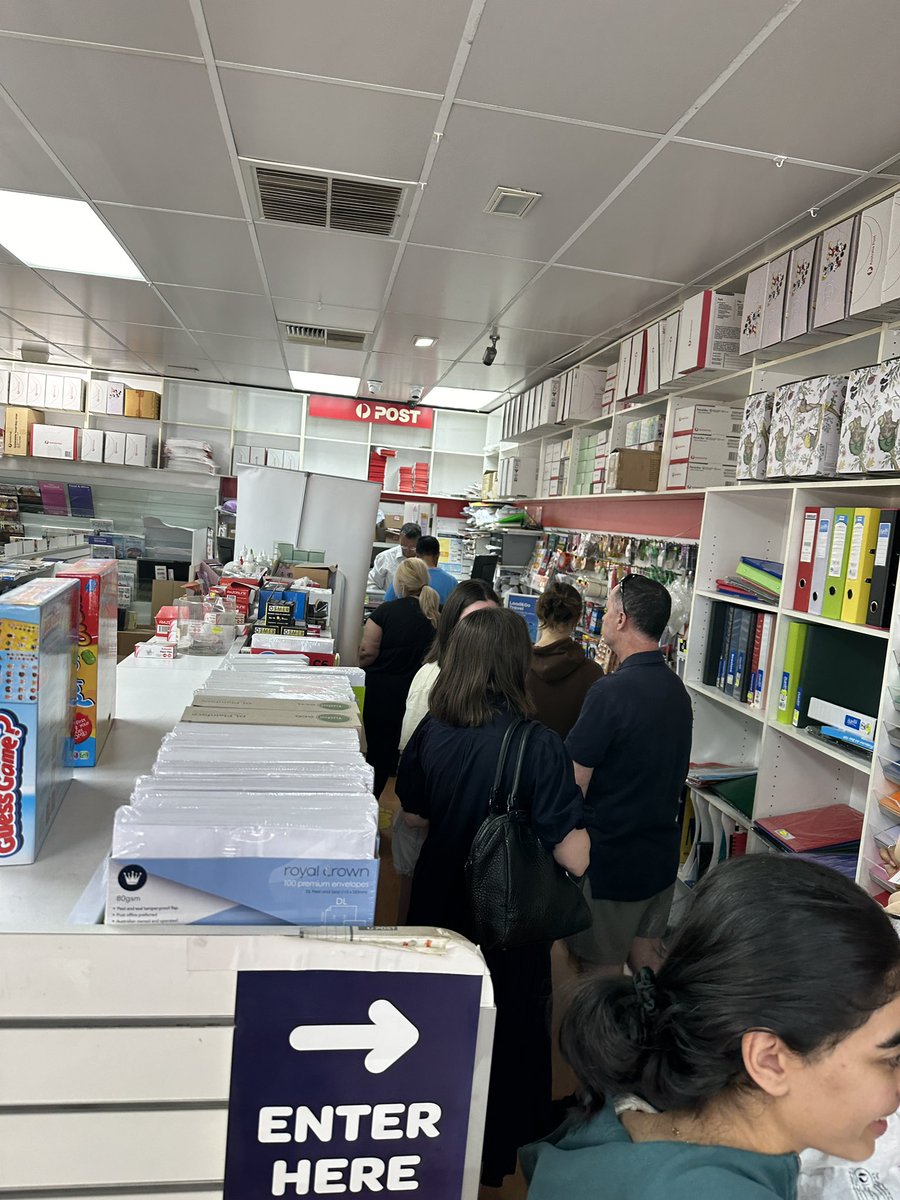 KateDermody's tweet photo. Firle Post Office lineup ….. this place is a continual shit show! Get more staff if ‘it’s always like this’ @australiapost 
I wish I could opt in it to NEVER have to pick up parcels here 😠 https://t.co/hOiBoR8gHR