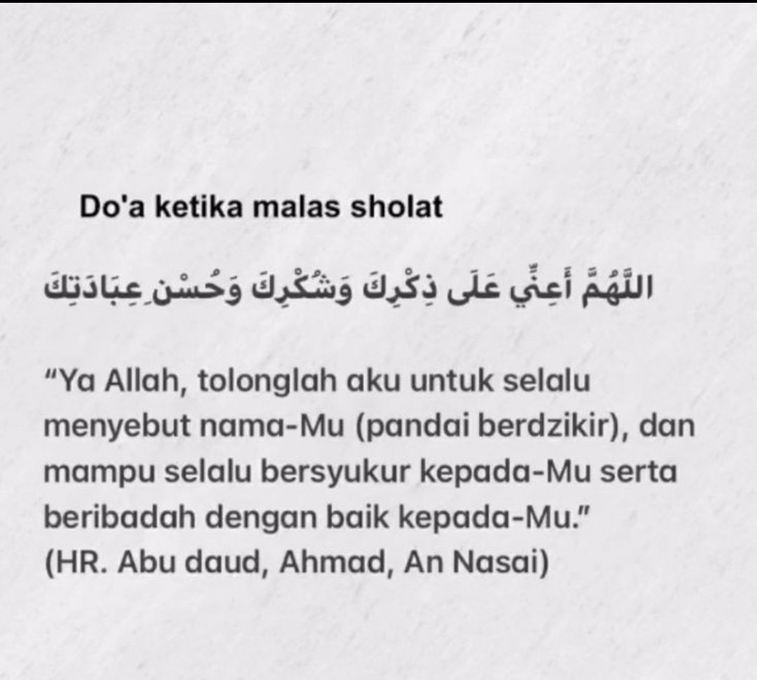 DiaraFathiya's tweet photo. Do'a ketika malas sholat🤲 https://t.co/Eybdi0Cty6