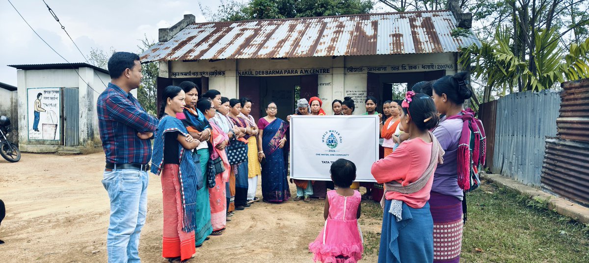 💧 On #WorldWaterDay, we joined hands with communities in Dhalai,Tripura to celebrate the essence of life - water! With the theme 'Water for Peace,' CML-Tata Trusts reaffirms its commitment to fostering harmony through sustainable water management. #WaterForPeace #JJM