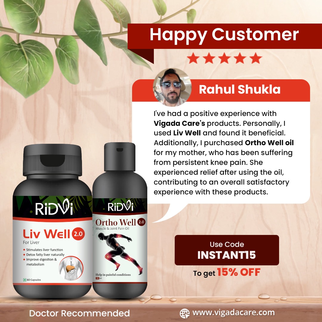 Thank you once again, Rahul Shukla! Wishing you continued joy and satisfaction in all your experiences with us.
.
.
#livwell #health #ayurveda #holistichealth #VigadaCare #orthowell #JointHealth #relief #ReliefFromPain #wellnesslife #naturalhealing #lowerbackpain #Holistic