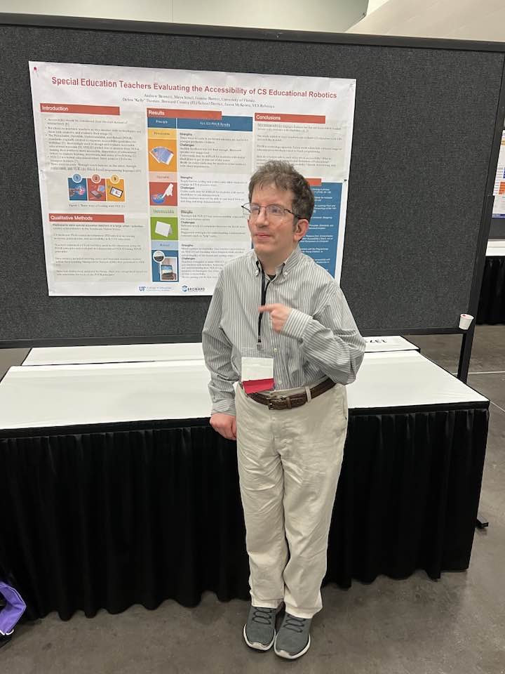 Presented findings of a study of teachers using the Perceivable, Operable, Understandable, and Robust (POUR) framework of @vexrobitics VEX 123 product at #SIGCSE24.  Gives teachers a new way to implement accessibility from the start. <a href="/CTRL_UF/">CTRL @ UF</a>