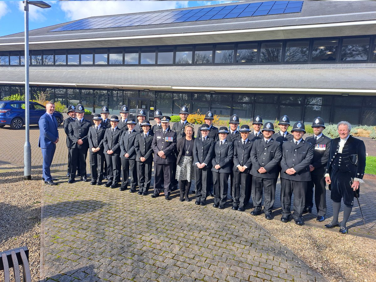 Great to be at the Passing Out Parade of 21 new Police Officers today. A fine group, who I know will do a tremendous job and be a credit to Gloucestershire's Police.