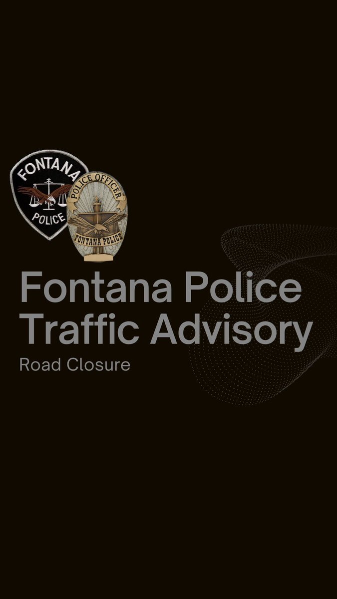The Fontana Police Department wishes to inform the community about a significant road closure that will impact traffic flow in our city. Due to essential road construction work conducted by the local water company, **Citrus Avenue will be completely shut down between Baseline
