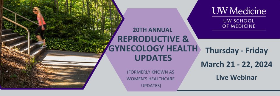 Concluding Day 2 with delightful talks at the 20th Annual Reproductive & Gynecology Health Updates Webinar! #womenshealth #primarycare #cme @UWashOBGYN @UWMedicine @uwfm @UW_DGIM @AlsonBurke @TKolaMD @AnnaWhelan15