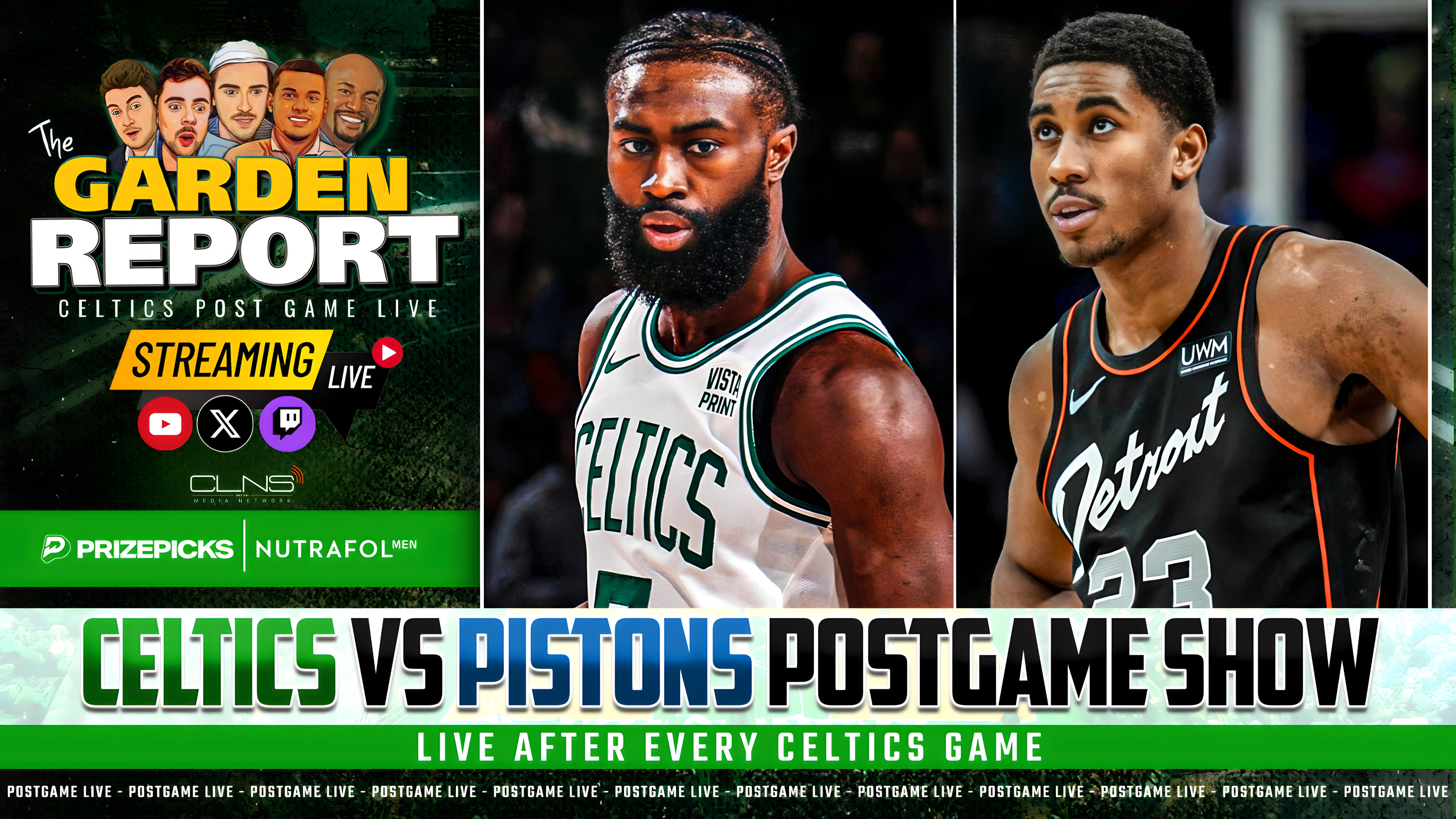 Celtics on CLNS on X GardenReport LIVE Tonight Join TheGardenReport following the Celtics game vs Pistons NBA DifferentHere Watch LIVE https t oTYLXSxHAr by PrizePicks Nutrafol Use Code CLNS for 10...