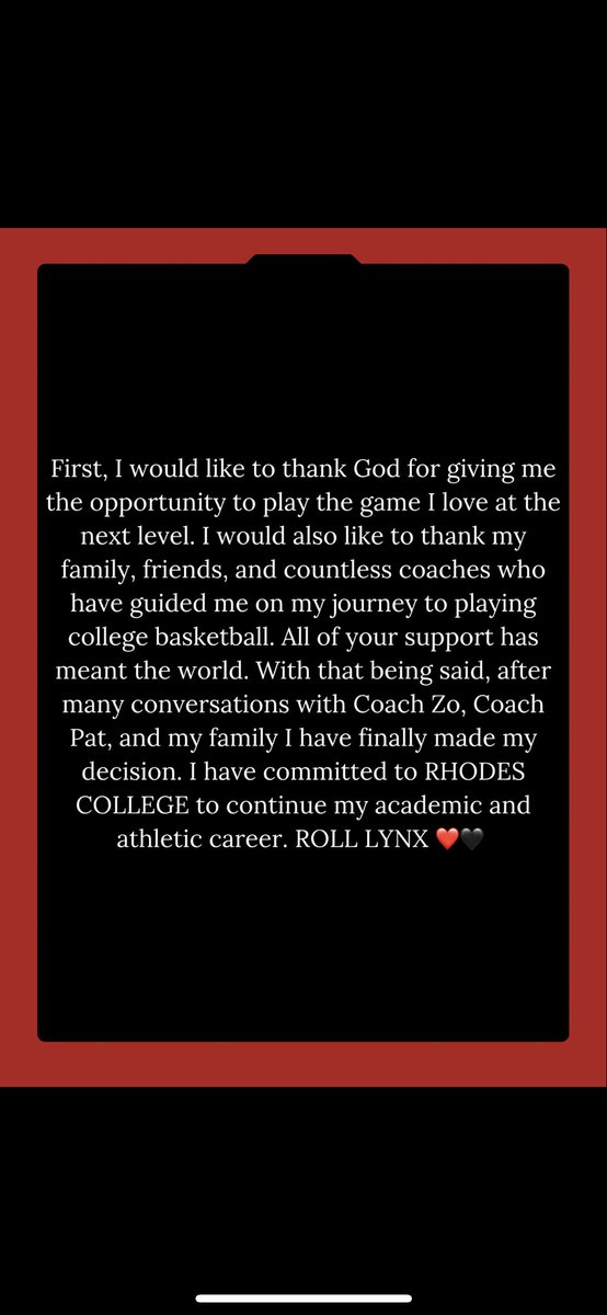 501 to 901 ❤️ @RhodesLynxMBB Thankful to all my family, friends, and coaches that have helped me along the way!