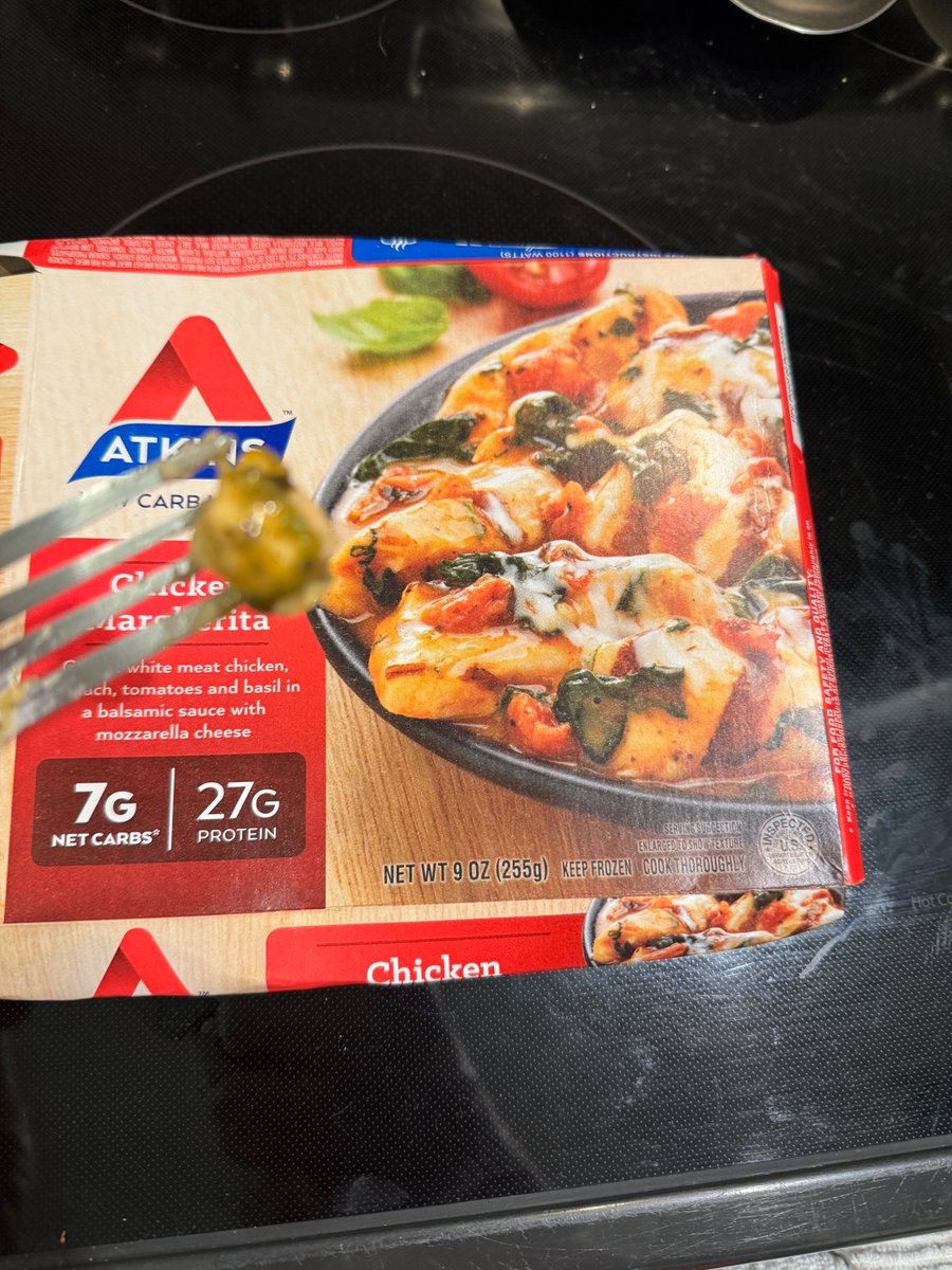 This used to be my favorite frozen meal: Chicken Margherita. It had big, nice pieces of chicken and a delicious sauce. Now it comes with little cubes of unidentifiable pieces of meat. The box still shows the big pieces it used to have. What a shame! <a href="/AtkinsInsider/">Atkins</a>