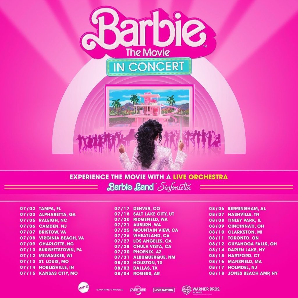 concertleaks's tweet image. Tickets for Barbie The Movie: In Concert are now $20 through groupon! (with fees)

Links are listed below. 
Tampa: sovrn.co/rjytqzx
Atlanta: sovrn.co/18dqhls
Raleigh: sovrn.co/g972nvd
Camden: sovrn.co/fodkxjz
Bristow: sovrn.co/16nrx5r
Virginia…