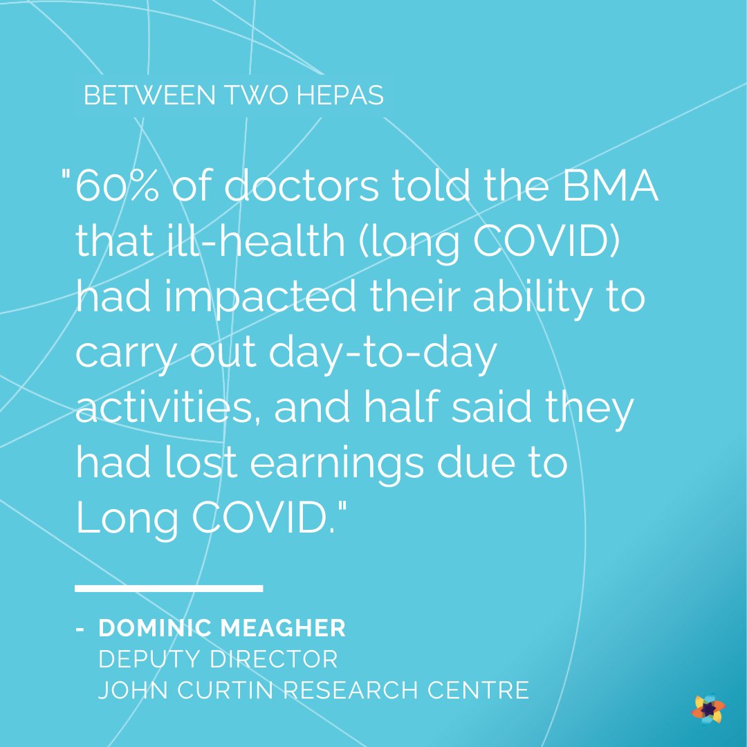 . @dom_ma highlighting that professions experiencing shortages, such as doctors, are also reportedly being hit hard by Long COVID.

See the full episode here 👉 bit.ly/4cgwcZn
 #BetweenTwoHEPAs #CleanerAir