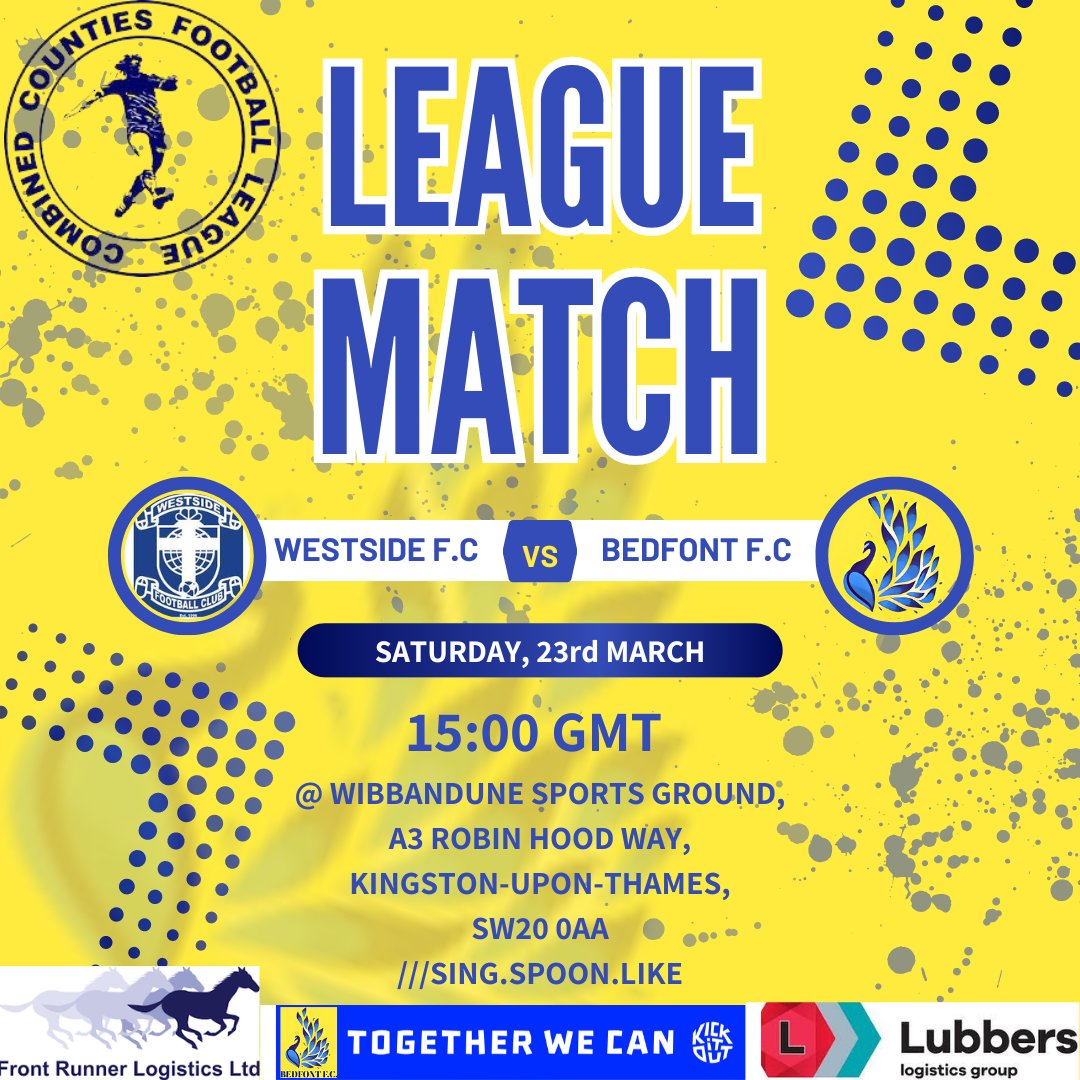 ⚽️GAME DAY⚽️ Today we travel to The Wibbandune Sports Ground to play @WestsideFc_ in our @ComCoFL Division One fixture. This should be a great match up for the non-league fan. @nonleaguedayuk #NonLeague #UpTheYellows #Football #GameDay