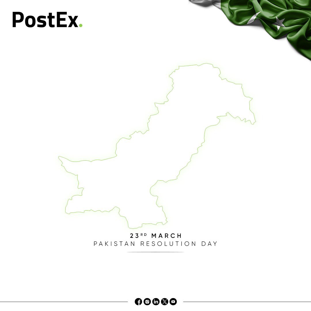 23rd March, A day of Remembrance, Commitment, and Unity! On this Resolution Day, we pledge our devotion to the principles of liberty, unity, and harmony. #PostEx #PakistanResolutionDay