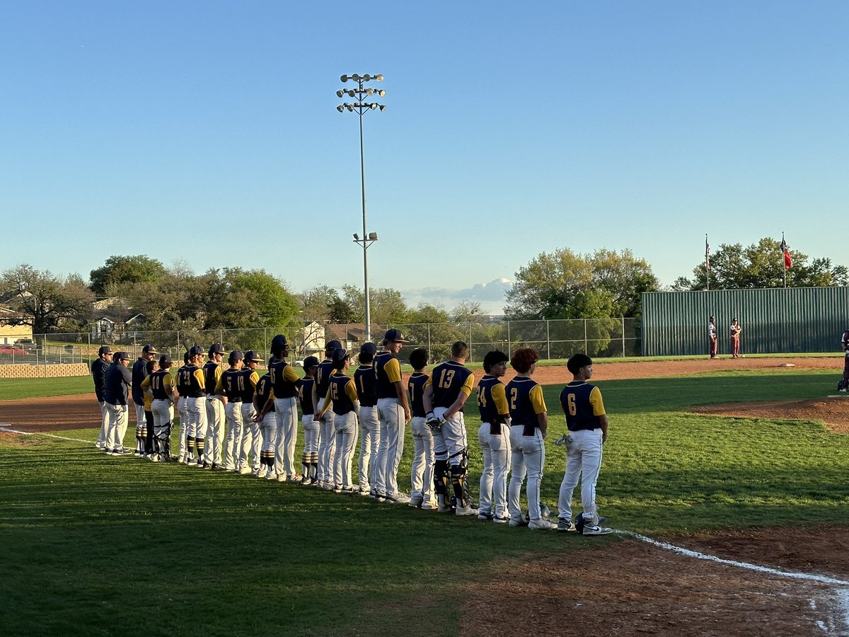 Friday night, game night.  Game two of the District series about to be underway.  Heights Yellowjacket vs the home Northside Steers.  

First pitch now. 

Jackets up:
Castillo
New 
Alvarez. 

It’s a beautiful night for some baseball!  AyyyHeights!