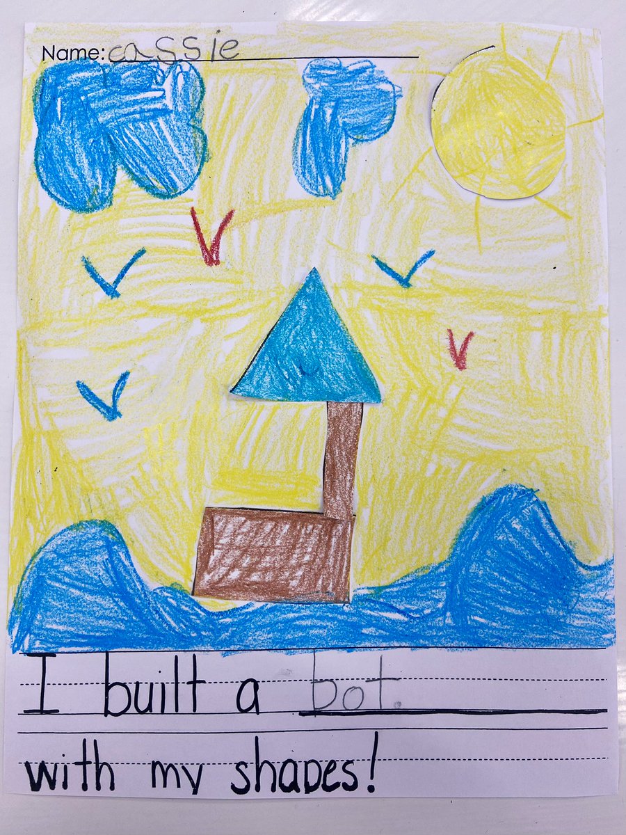 ErinShortall4's tweet photo. Today during math, we read a book called “Mouse Shapes” 🐭. Afterwards, we built our very own creations using shapes.  Way to go Kinder! 🐸 ⛵️ 🏡 🔸🔺▫️🟡 @tincroadschool @Dani_Marangon @markdgrilo https://t.co/YcIfVaASBL