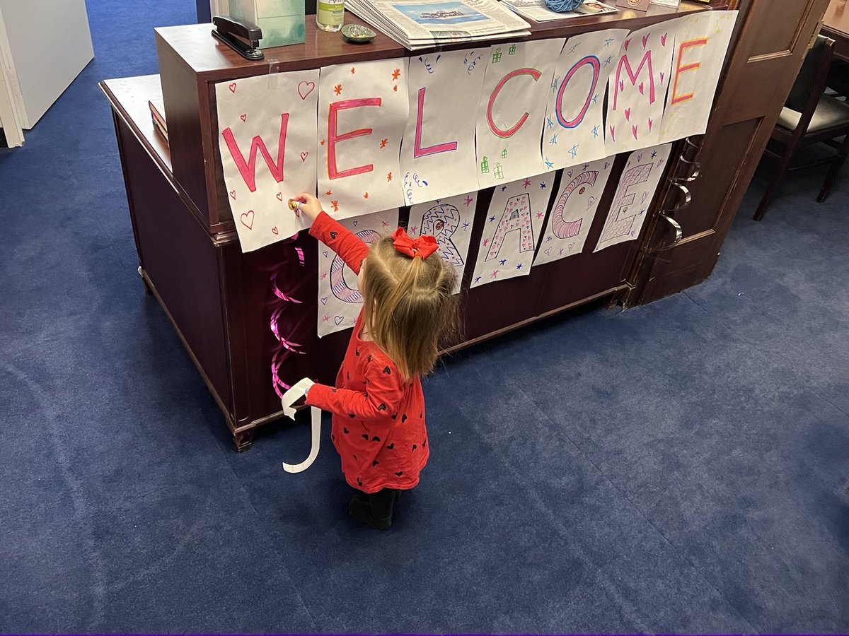 Grace had a big welcome and a big smile all day in DC.