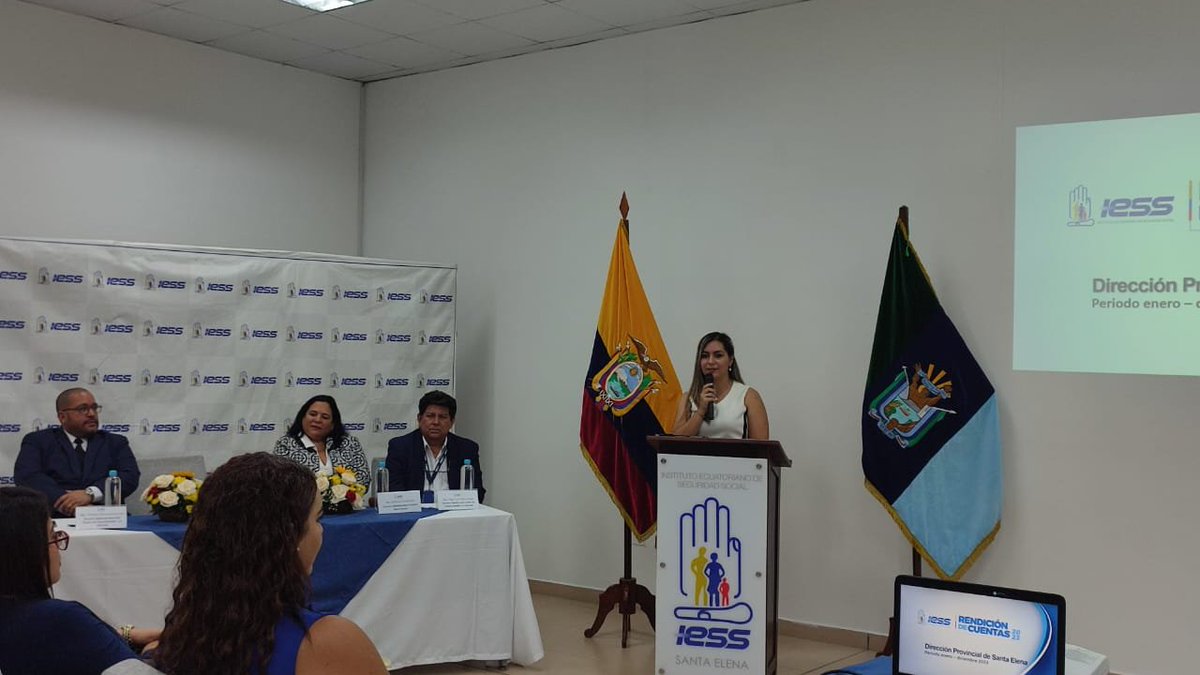 IESSStaElena's tweet photo. #IESSteInforma | La Dirección Provincial @IESSStaelena presento a la ciudadanía el informe de #RendicióndeCuentasIESS2023 en el que se dio a conocer los logros alcanzados y acciones ejecutadas para beneficio de los asegurados. https://t.co/DNIPkUHVFH