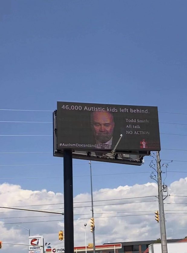 @jennyleeshee From my experience of putting up political billboards the companies either won’t do it or will try and over charge you for it . But I’m willing to chip in lol. We had this up for 4 hours and then @ToddSmithPC had it removed.