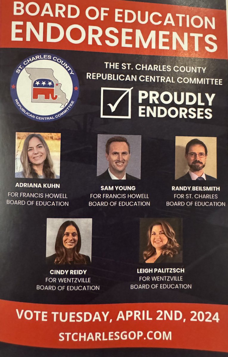 BobOnderMO's tweet photo. Thank you to the @StCharlesMOGop Central Committee for standing for kids, parents and taxpayers! https://t.co/kTD1jpynsM