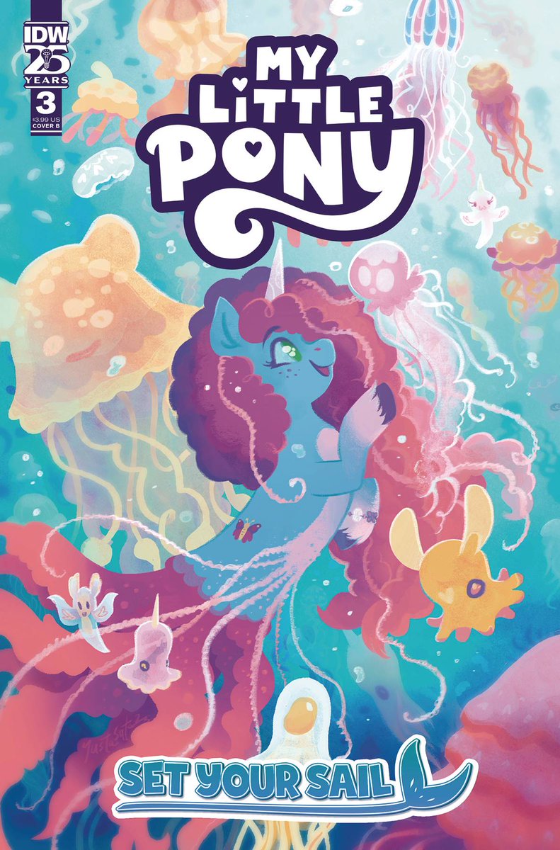 MY LITTLE PONY: SET YOUR SAIL #3 revealed! Everything is fine under the Sparkling Sea! Pipp is on a super-normal diplomatic mission, and NO princesses have been captured! Coming this June! Writer: @megan_mb & @RunBarbara Artist: @amymebberson Covers: @PlinaGanucheau @JustaSuta