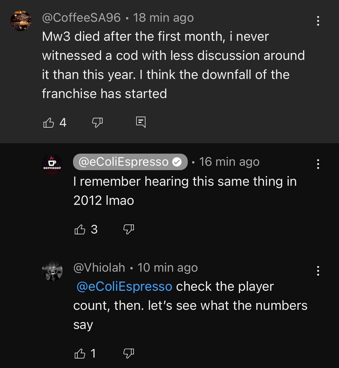 Why do people got to be so obnoxiously obsessed with trying to say cod is dead. Actual cringe level behavior. Sorry you gotta go through this <a href="/eColiEspresso/">Jordan - Espresso</a>